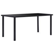 vidaXL Jedálenský stôl, čierny 160x80x75 cm, tvrdené sklo - cena, srovnání