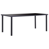 vidaXL Jedálenský stôl, čierny 180x90x75 cm, tvrdené sklo - cena, srovnání