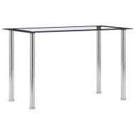 vidaXL Jedálenský stôl, čierny a priehľadný 120x60x75 cm, tvrdené sklo - cena, srovnání