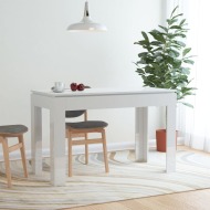 vidaXL Jedálenský stôl, lesklý biely 120x60x76 cm, drevotrieska - cena, srovnání