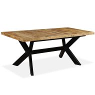 vidaXL Jedálenský stôl, mangový masív a oceľ 180 cm - cena, srovnání
