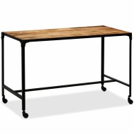 vidaXL Jedálenský stôl, masívne mangovníkové drevo a oceľ, 120x60x76 cm - cena, srovnání