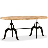 vidaXL Jedálenský stôl, masívne mangovníkové drevo a oceľ, 180 cm - cena, srovnání