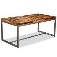 vidaXL Jedálenský stôl, masívne sheeshamové drevo a oceľ, 180 cm - cena, srovnání