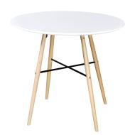 vidaXL Jedálenský stôl, MDF, okrúhly, biely - cena, srovnání