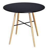 vidaXL Jedálenský stôl, MDF, okrúhly, čierny - cena, srovnání