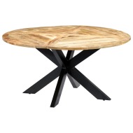 vidaXL Jedálenský stôl okrúhly 150x76 cm masívne mangovníkové drevo - cena, srovnání