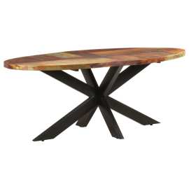 vidaXL Jedálenský stôl oválny 200x100x75 cm masívne recyklované drevo