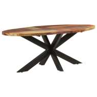 vidaXL Jedálenský stôl oválny 200x100x75 cm masívne recyklované drevo - cena, srovnání