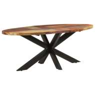 vidaXL Jedálenský stôl oválny 200x100x75 cm masívne recyklované drevo - cena, srovnání