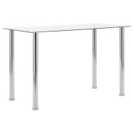 vidaXL Jedálenský stôl, priehľadný 120x60x75 cm, tvrdené sklo - cena, srovnání