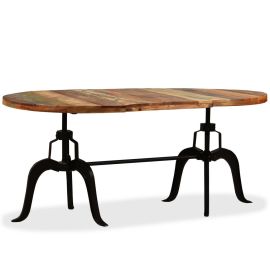 vidaXL Jedálenský stôl, recyklovaný masív a oceľ 180 cm