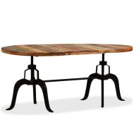 vidaXL Jedálenský stôl, recyklovaný masív a oceľ 180 cm - cena, srovnání