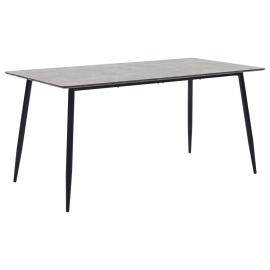 vidaXL Jedálenský stôl, sivý 160x80x75 cm, MDF