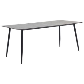 vidaXL Jedálenský stôl, sivý 200x100x75 cm, MDF