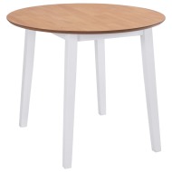vidaXL Jedálenský stôl so sklápacou doskou, okrúhly, MDF, biely - cena, srovnání