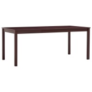 vidaXL Jedálenský stôl, tmavohnedý 180x90x73 cm, borovicové drevo - cena, srovnání