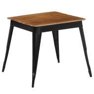 vidaXL Jedálenský stôl z masívneho akáciového dreva a ocele 75x75x76 cm - cena, srovnání