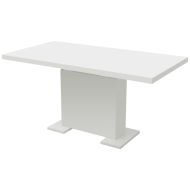 vidaXL Rozkladací jedálenský stôl, vysoko lesklý, biely - cena, srovnání
