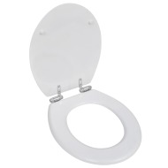 vidaXL WC sedadlo, MDF, pomalé sklápanie, jednoduchý dizajn, biele - cena, srovnání