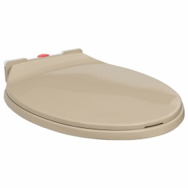vidaXL WC sedadlo, pomalé sklápanie, rýchloupínacie, béžové, oválne