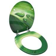 vidaXL WC sedadlo s poklopom MDF dizajn zelený dizajn s kvapkou - cena, srovnání