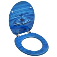 vidaXL WC sedadlo s poklopom MDF modrý dizajn s kvapkou - cena, srovnání