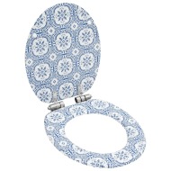 vidaXL WC sedadlo s pomalým sklápaním MDF dizajn porcelánu - cena, srovnání