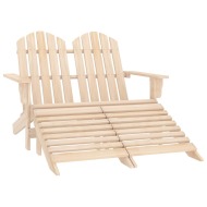 vidaXL 2-miestna záhradná stolička a taburetka Adirondack jedľový masív - cena, srovnání