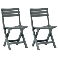 vidaXL Skladacie záhradné stoličky 2 ks, plast, zelené - cena, srovnání