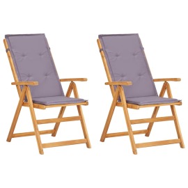 vidaXL Sklápacie záhradné stoličky 2 ks, hnedé, akáciový masív