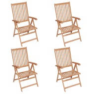 vidaXL Sklápacie záhradné stoličky 4 ks tíkový masív - cena, srovnání
