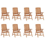 vidaXL Sklápacie záhradné stoličky 8 ks tíkový masív - cena, srovnání