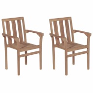vidaXL Stohovateľné záhradné stoličky 2 ks, tíkový masív - cena, srovnání