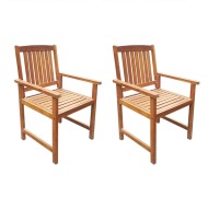 vidaXL Záhradné stoličky 2 ks, akáciový masív, hnedé - cena, srovnání