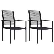 vidaXL Záhradné stoličky 2 ks čierne PVC ratan - cena, srovnání