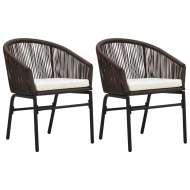 vidaXL Záhradné stoličky 2 ks hnedé PVC ratanové - cena, srovnání