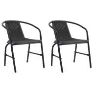 vidaXL Záhradné stoličky 2 ks plastový rata a oceľ 110 kg - cena, srovnání