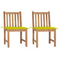vidaXL Záhradné stoličky 2 ks s podložkami tíkový masív - cena, srovnání