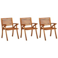 vidaXL Záhradné stoličky 3 ks akáciový masív - cena, srovnání