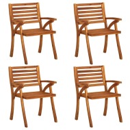 vidaXL Záhradné stoličky 4 ks masívne akáciové drevo - cena, srovnání