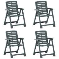 vidaXL Záhradné stoličky 4 ks plastové zelené - cena, srovnání