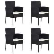 vidaXL Záhradné stoličky 4 ks polyratan čierne - cena, srovnání