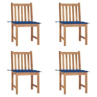 vidaXL Záhradné stoličky 4 ks s podložkami tíkový masív - cena, srovnání