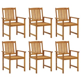 vidaXL Záhradné stoličky 6 ks masívne akáciové drevo