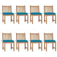vidaXL Záhradné stoličky 8 ks s podložkami tíkový masív - cena, srovnání