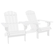 vidaXL Záhradná stolička Adirondack, jedľový masív, biela - cena, srovnání