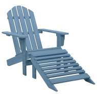 vidaXL Záhradná stolička Adirondack s otomanom jedľový masív modrá