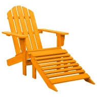 vidaXL Záhradná stolička Adirondack s otomanom jedľový masív oranžová - cena, srovnání