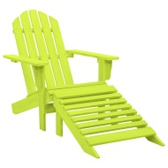 vidaXL Záhradná stolička Adirondack s otomanom jedľový masív zelená - cena, srovnání